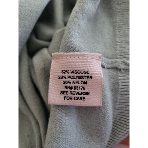 Philosophy Women's Green and White Weekend Crewneck Sweater Size XLarge - Picture 7 of 8